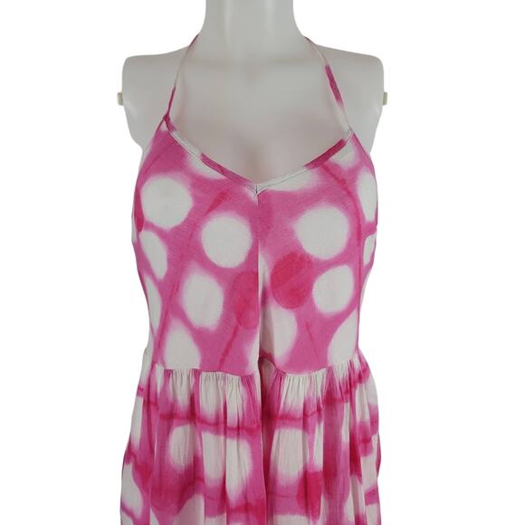 Maeve by Anthropology Pink White Polka Dot Summer Festive Maxi Dress XS NWT - Picture 2 of 10